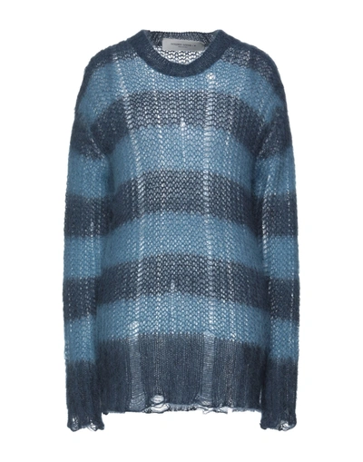 Shop Golden Goose Woman Sweater Slate Blue Size S Mohair Wool, Polyamide, Wool