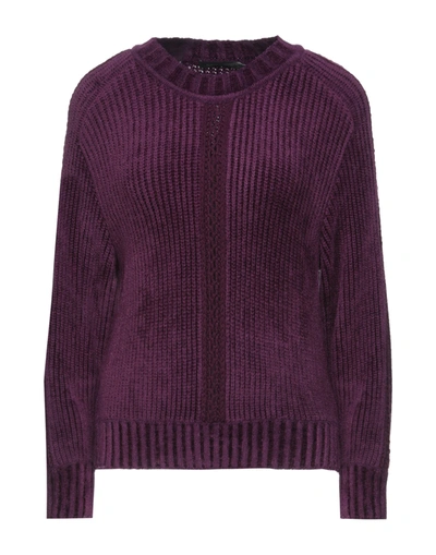 Shop Alberta Ferretti Woman Sweater Purple Size 10 Viscose, Polyamide, Virgin Wool