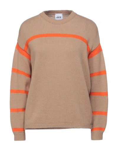 Shop Akep Sweaters In Camel
