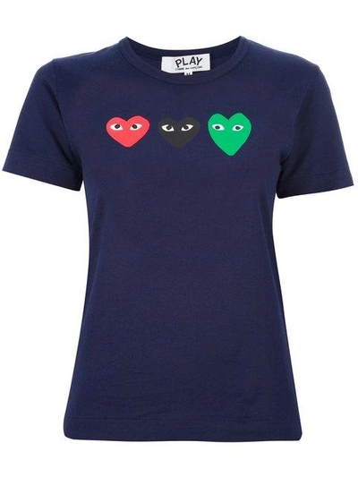 Shop Comme Des Garçons Play Printed Heart T-shirt