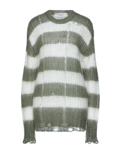 Shop Golden Goose Deluxe Brand Woman Sweater Military Green Size Xs Mohair Wool, Polyamide, Wool