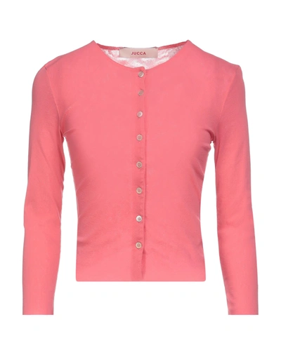 Shop Jucca Cardigans In Coral