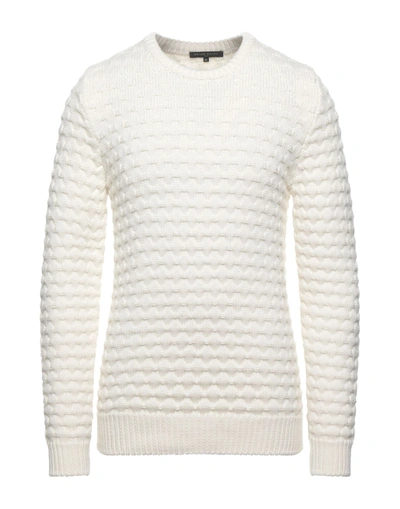 Shop Brian Dales Man Sweater White Size Xl Wool, Acrylic