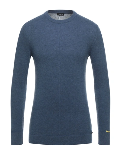Shop Distretto 12 Man Sweater Slate Blue Size M Wool, Polyamide