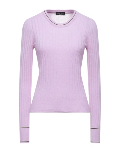 Shop Roberto Collina Woman Sweater Light Purple Size S Merino Wool, Cashmere