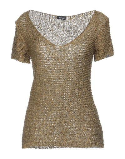 Shop Charlott Woman Sweater Military Green Size L Cotton, Viscose, Linen