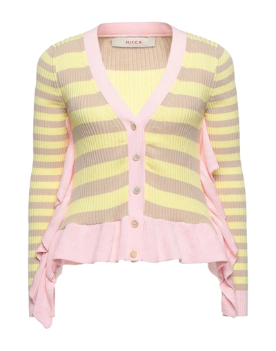 Shop Jucca Cardigans In Light Yellow