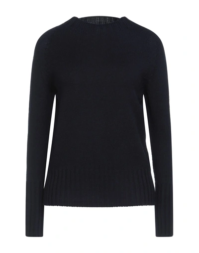 Drumohr Navy Blue Merino Wool Crewneck Sweater In Dark Blue