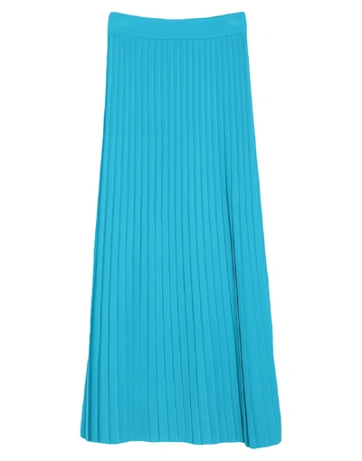 Shop Balenciaga Long Skirts In Turquoise