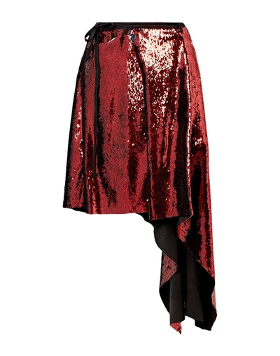 Shop Marques' Almeida Woman Midi Skirt Red Size 6 Polyester, Elastane, Terylene