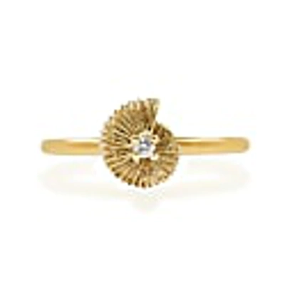 Lee Renee Ammonite Diamond Ring - Gold In Diamond