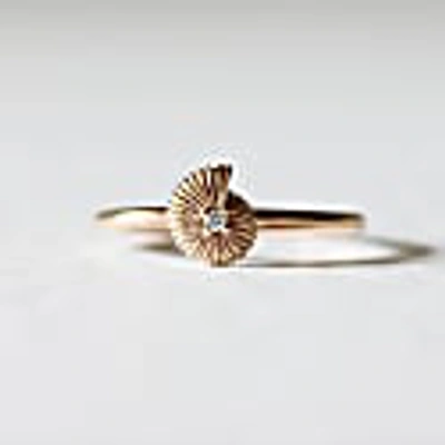Lee Renee Ammonite Diamond Ring - Gold In Diamond