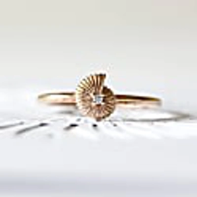Lee Renee Ammonite Diamond Ring - Gold In Diamond