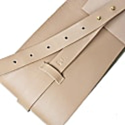 Plik Leather Wide Double Corset Belt- Nude In Corset