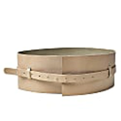 Plik Leather Wide Double Corset Belt- Nude In Corset