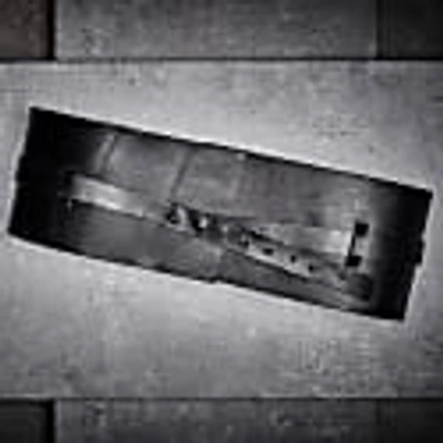 Plik Double Wide Corset Leather Belt-black In Leather