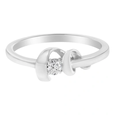 Shop Espira 10k White Gold 1/10ct. Tdw Diamond Promise Ring (h-i