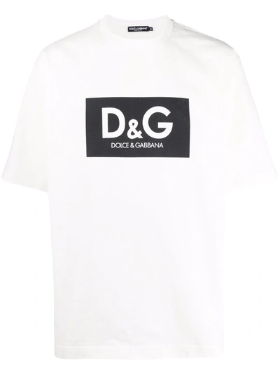 Shop Dolce & Gabbana Logo-print T-shirt In Weiss