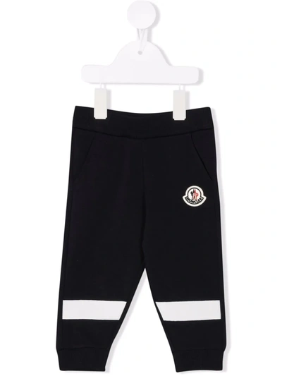 Shop Moncler Logo-patch Track Trousers In 蓝色