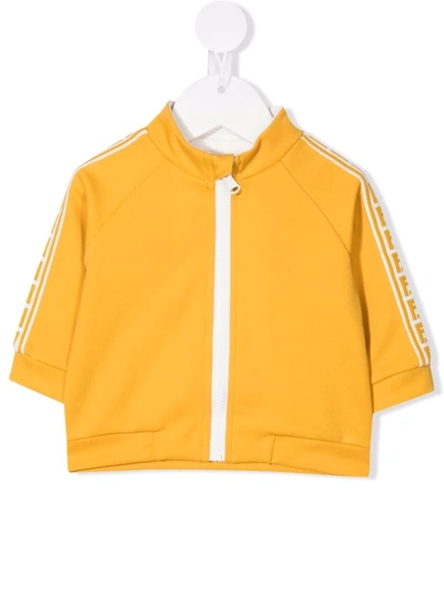 Shop Fendi Ff-motif Zipped Jacket In 黄色