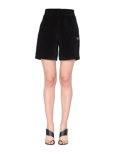 Shop Alexander Wang T Soft Velor Shorts In Black
