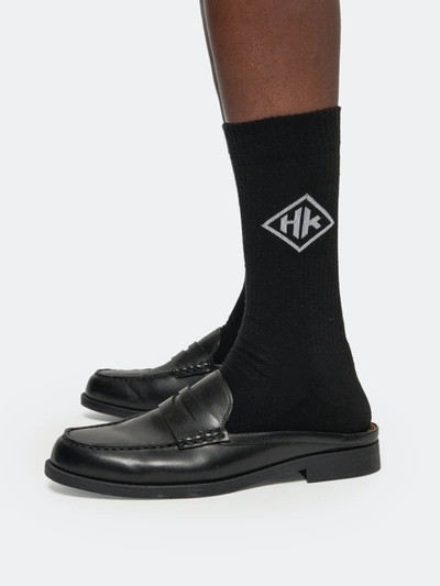 Shop Han Kjobenhavn Pack Of 2 Socks In Black Logo