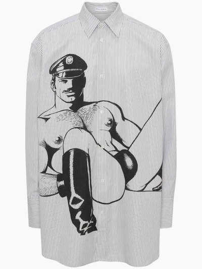 Shop Jw Anderson Tom Of Finland Oversized Shirt In Black