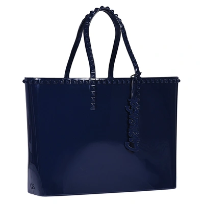 Shop Carmen Sol Angelica Large Tote In Navy Blue