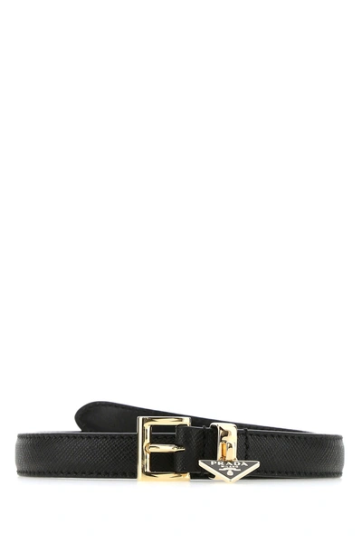 Prada Black Leather Belt Nd Donna 95 | ModeSens