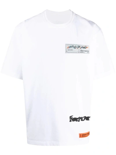 Shop Heron Preston Deep Fried Graphic-print T-shirt In White