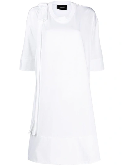 Shop Simone Rocha Bow Detail T-shirt Dress In White