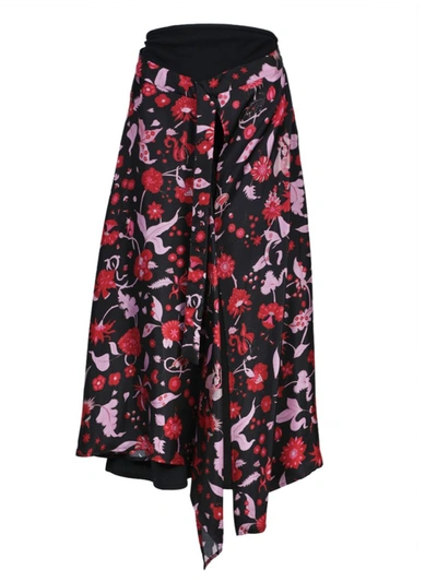 Shop Ellery Floral Shock Waves Skirt In Multicolor