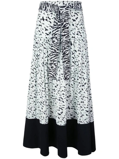 Shop Proenza Schouler Pleated Zebra Print Skirt In White