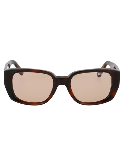 Shop Tom Ford Eyewear Raphael Square Framed Sunglasses In Multi