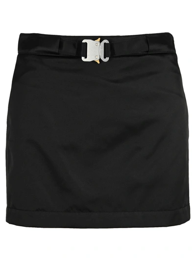Shop Alyx 1017  9sm Buckle Satin Skirt In Black