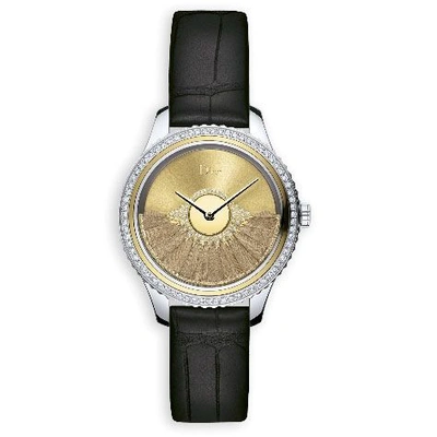 Shop Dior Grand Bal Plume Automatic Ladies Watch Cd153b25a001 In Black / Gold / Plum / Yellow