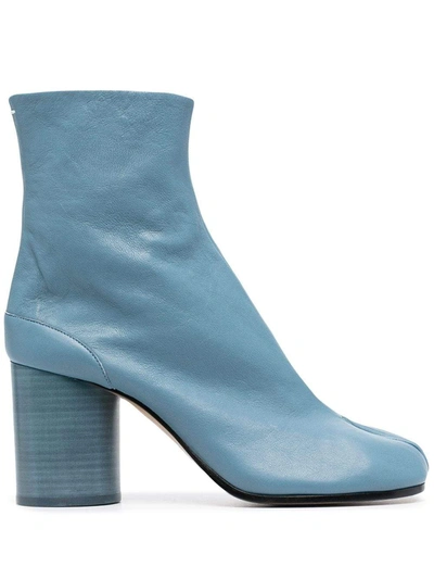 Shop Maison Margiela Tabi Ankle Boots In Blue