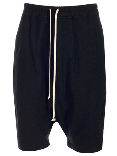 Shop Rick Owens Gethsemane Pods Drawstring Shorts In Black