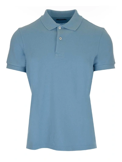 Shop Tom Ford Slim Fit Polo Shirt In Light Blue