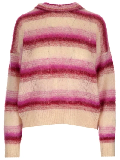 Shop Isabel Marant Étoile Ribbed Hem Stripe Knit Sweater In Multi