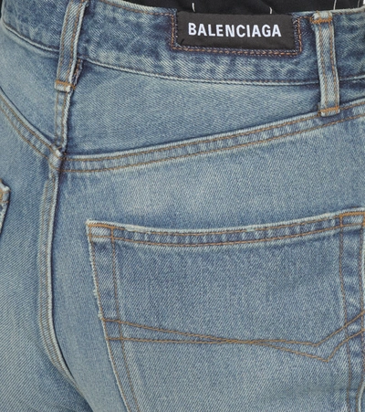 Shop Balenciaga Mid-rise Straight Jeans In Blue