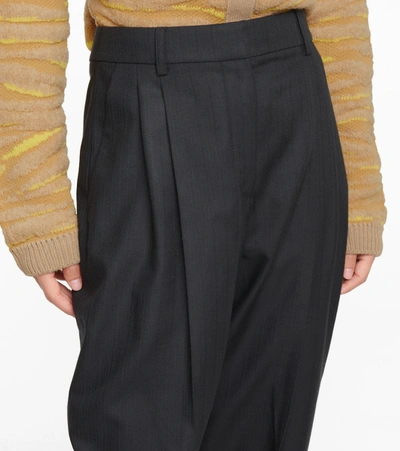 Shop Stella Mccartney Dawson Wool-blend Tapered Pants In Black