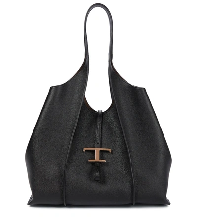 Tod's Women Medium T Timeless Shopping Bag In Black