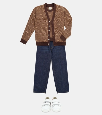 Shop Gucci Gg Wool Sweater In Brown