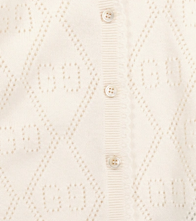 Shop Gucci Gg Wool Cardigan In White