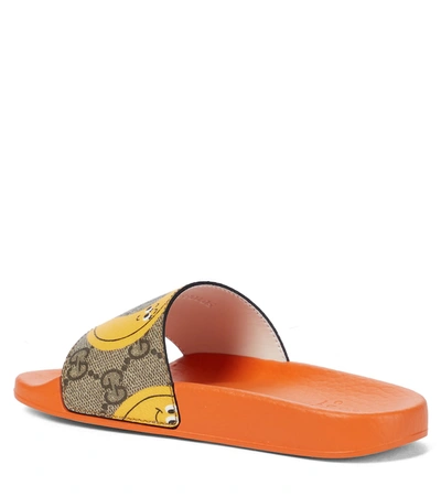 Shop Gucci X Nina Dzyvulska Gg Slides In Orange
