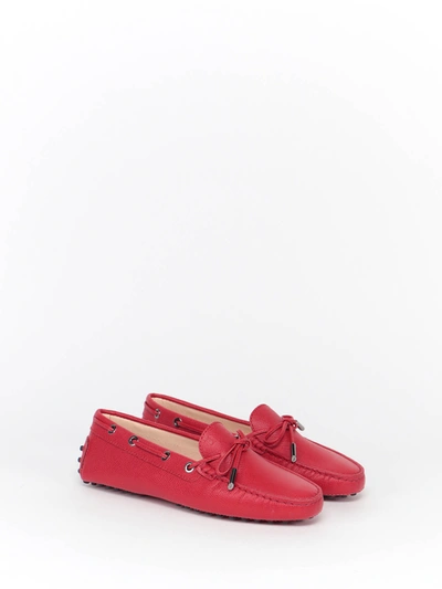 Shop Tod's Gommino Driving Loafers In Red