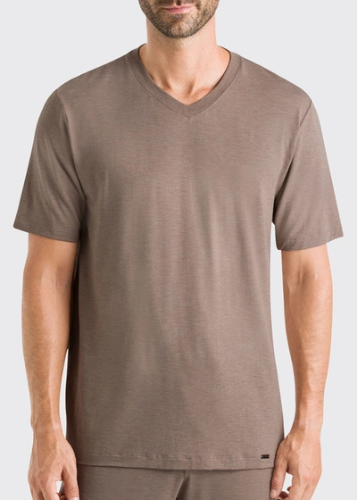 Shop Hanro Men's Casual V-neck T-shirt In Rockwood