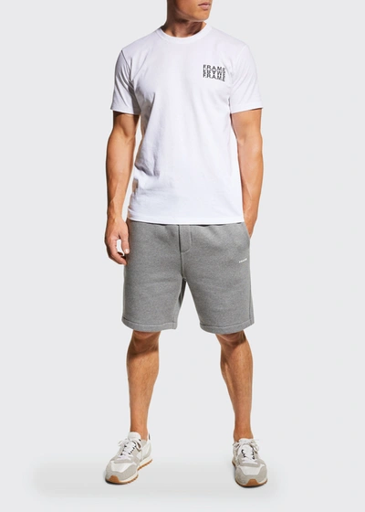 Shop Frame Men's Solid Drawstring Sweat Shorts In Gris