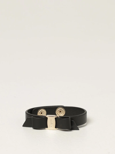 Shop Ferragamo Jewel Vara Salvatore  Bracelet In Black